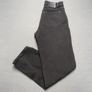 Vintage Structure Jeans Mens 34x32 Black Straight Leg Denim Dark Wash USA 90s